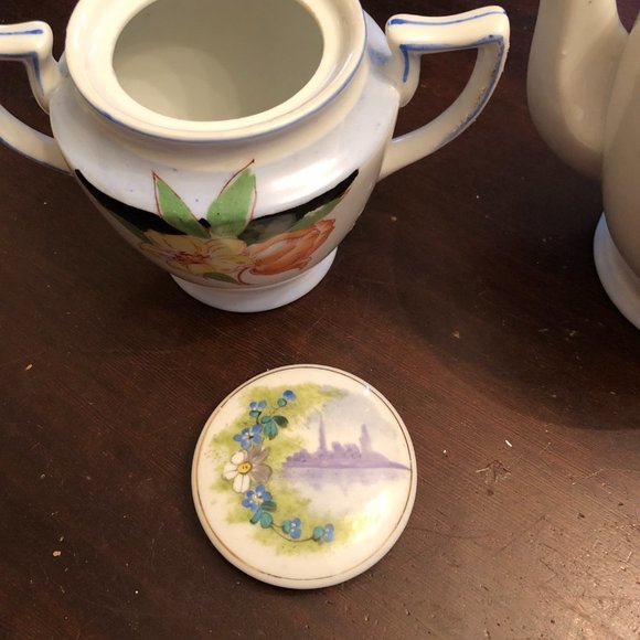 Vintage Japanese Teapot with sugar bowl and Creame - Picture 7 of 8